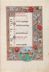 Horas da rainha Isabel, a Católica, rainha de Espanha:  Fol. 7r, junho de Master of the First Prayerbook of Maximillian