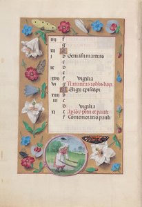 Horas da rainha Isabel, a católica, rainha da Espanha: Fol. 7v, junho, c. 1500. de Master of the First Prayerbook of Maximillian