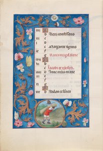 Horas da rainha Isabel, a católica, rainha da Espanha: Fol. 8v, julho, c. 1500. de Master of the First Prayerbook of Maximillian