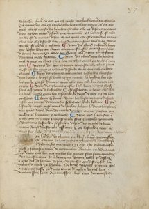 Historiated Initial P: Chuva de sapos, rãs e vermes de Master of the Geneva Boccaccio