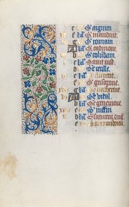 Livro de Horas de Uso de Rouen: fol. 11v, c. 1470 de Master of the Geneva Latini
