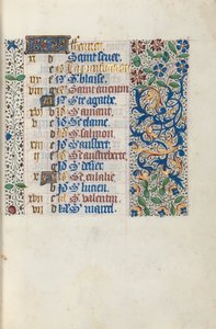 Livro de Horas de Uso de Rouen: fol. 2r, c. 1470 de Master of the Geneva Latini