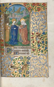 Livro de Horas de Uso de Rouen: fol. 39r, A Visitação, c. 1470