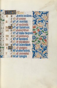 Livro de Horas de Uso de Rouen: fol. 3r, c. 1470 de Master of the Geneva Latini