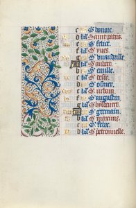 Livro de Horas de Uso de Rouen: fol. 5v, c. 1470 de Master of the Geneva Latini