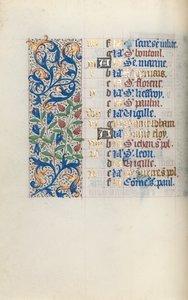 Livro de Horas de Uso de Rouen: fol. 6v, c. 1470 de Master of the Geneva Latini