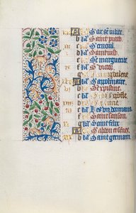 Livro de Horas de Uso de Rouen: fol. 7v, c. 1470 de Master of the Geneva Latini