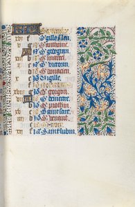 Livro de Horas de Uso de Rouen: fol. 9r, c. 1470 de Master of the Geneva Latini