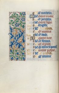 Livro de Horas de Uso de Rouen: fol. 9v, c. 1470 de Master of the Geneva Latini