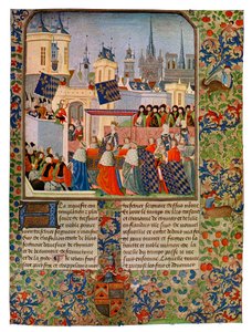 A entrada da rainha Isabella em Paris, c1385 século XV.