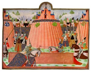 O torneio em St Inglevert, França, século XV.