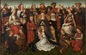 The Family of St. Anne, c.1500-10 (óleo sobre painel) de Master of the Holy Family of St. Anne