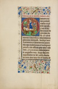 Inicial O: O martírio de Santo Erasmo de Master of the Llangattock Hours