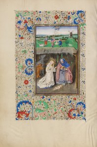 A Natividade e a Anunciação aos Pastores de Master of the Llangattock Hours