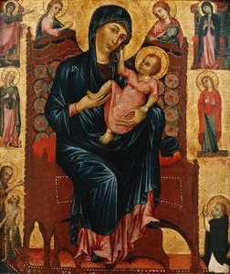 A Madonna e Cristo entronizado com os santos