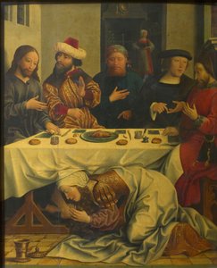 Cristo na casa de Simão, o fariseu, ca 1510-1520. de Master of the Magdalen Legend