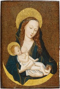 Maria lactans em uma lua crescente, ca 1485 de Master of the Magdalen Legend,