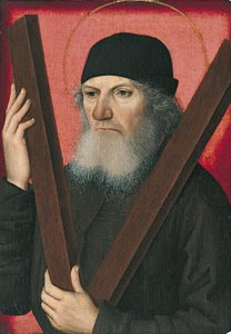 Retrato de um homem como Santo André de Master of the Magdalen Legend