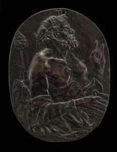 Um Satyr, no final do século XV ou início do XVI. de Master of the Martelli Mirror