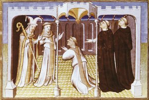 O irmão Ricoldo da Monte di Croce perante os nestorianos - RICOLDO DA MONTE DI CROCE (1242-1320). Frade dominicano italiano, grande especialista do Islão. Frei Ricoldo da Monte di Croce perante os nestorianos. Obra de Mestre de Mazarine