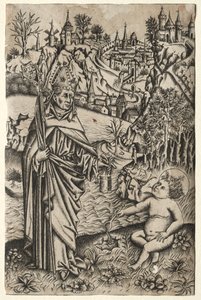 Santo Agostinho e o Menino à beira-mar de Master of the Nuremberg Passion