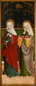 Santa Isabel da Hungria e Santa Margarida, ca 1485-1490. de Master of the Sacristy of Kaufbeuren