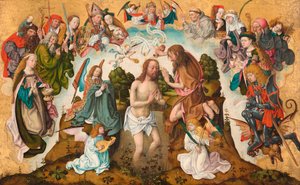 O Batismo de Cristo de Master of the Saint Bartholomew Altarpiece