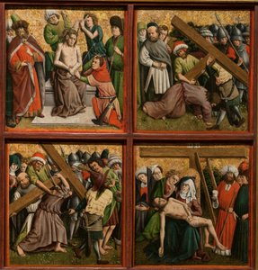 Retábulo com A Paixão de Cristo, c. 1440 (óleo e ouro sobre madeira)