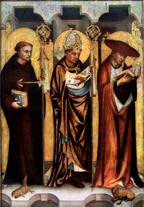 São Giles, São Gregório e São Jerônimo, c1380 1955.