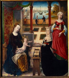 Virgem e Santa Maria Madalena Pintura do Mestre da Vista de Sainte-Gudule (século XV) (ec.flam.) 1475 Museu de Belas Artes de Liège de Master of the View of St. Gudule