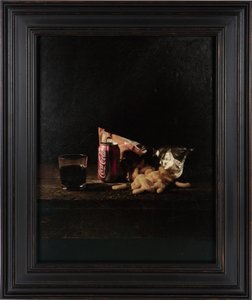 Última refeição no corredor da morte, Louis Jones Junior, 2012 (impressão em transferência digital sobre pergaminho de pele de cabra) de Mat Collishaw
