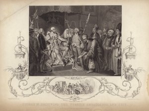 Rei George III recebendo o embaixador turco e terno
