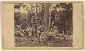 Destacamento de pioneiros do 69.º regimento N.Y.V. de Mathew B. Brady