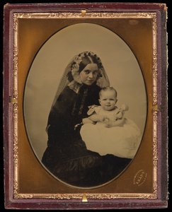 [Retrato de uma mulher e de uma criança] de Mathew B. Brady