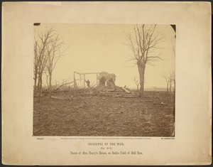 Ruínas da casa da Sra. Henry, no campo de batalha de Bull Run de Mathew B. Brady