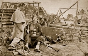 Um ferido Zouave, 1861-65 de Mathew B. Brady