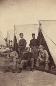Cena do acampamento, 1862 (foto) de Mathew Brady