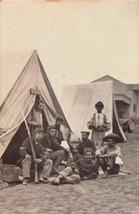 [Camp Scene with Soldiers of the 22nd New York State Militia, Harper