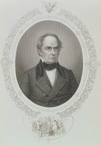 Daniel Webster, de "A História dos Estados Unidos", vol. II, de Charles Mackay, gravado por T. Knight de um daguerreótipo (gravura) de Mathew B. Brady