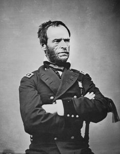 General William T. Sherman (1820-91) (foto a p/b) de Mathew Brady