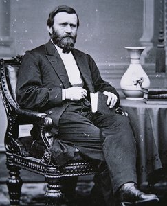 Ulysses Simpson Grant (1822-85) (foto a p/b) de Mathew Brady