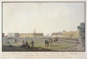 Vista do Campo de Marte e do Palácio de Mármore em São Petersburgo, 1804