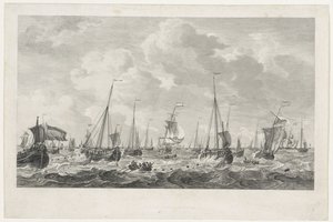 Pesca do arenque, 1781 de Mathias de Sallieth