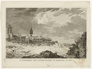 Colapso do Lappentoren em Nijmegen, 1784
