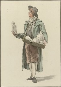 Vendedor ambulante com figuras de gesso de Mathias de Sallieth