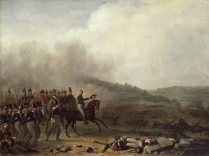 Willem Frederik (1772-1843) Príncipe de Orange na Batalha de Quatre Bras
