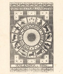 Calendário de capa 1896 de Mathieu Lauweriks