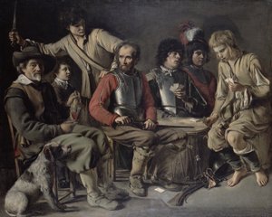 A Quarrel (óleo sobre tela) de Mathieu Le Nain