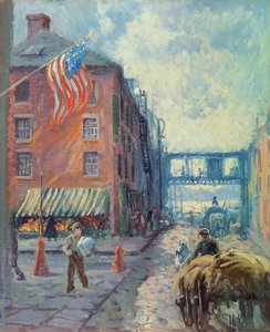 Van Wyck Family House, Nova York, c.1923 (óleo sobre quadro artístico) de Matilde Browne