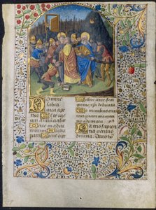 Folha de um livro de horas: A traição de Cristo, c. 1470-1485.